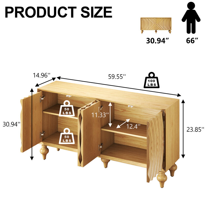 Rutont  Storage Sideboard Cabinet image number 5