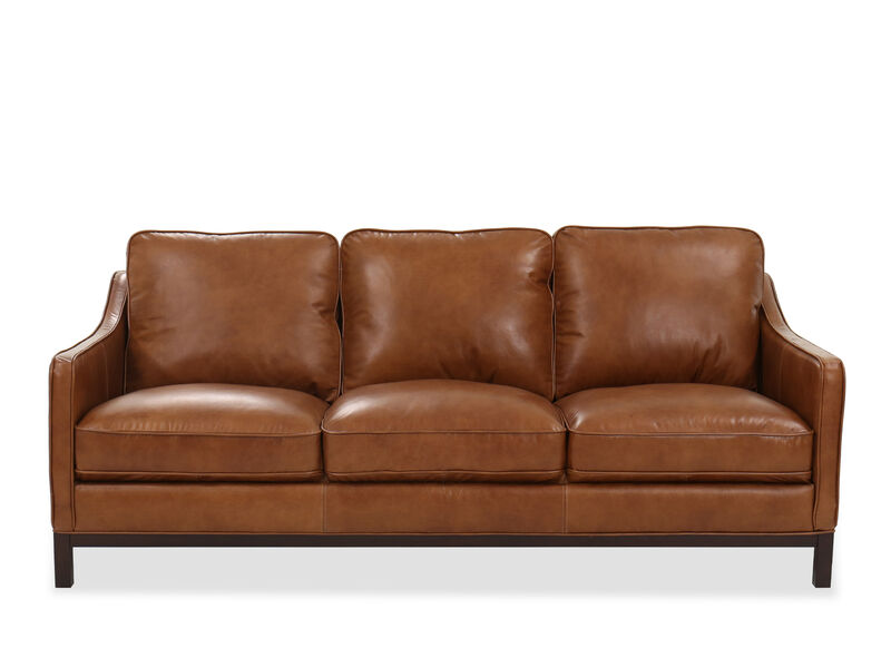 St. James Honey Leather Sofa
