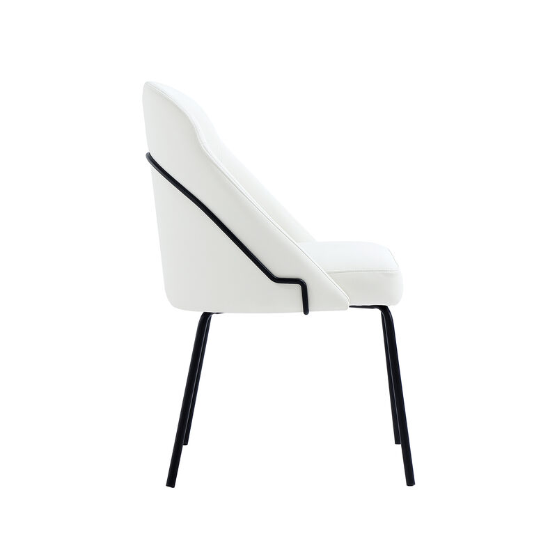 Gracie Dining Chair in White and Black
