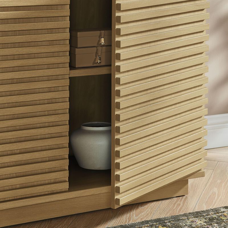 Render 35" Fluted Accent Cabinet in Walnut image number 4