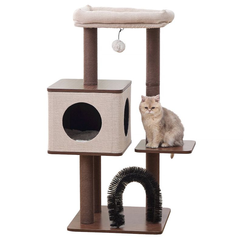 Petpals Elevate 2.0 Cat Tree, Brown & Grey