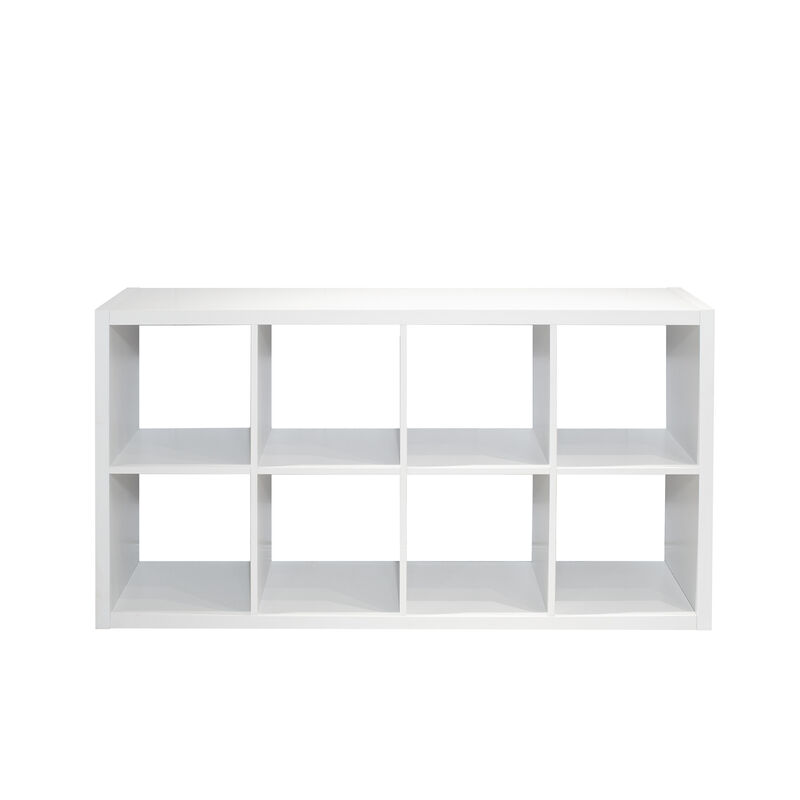 8-Cube Organizer Storage with Open Back Shelves for Versatile Home & Office Organization