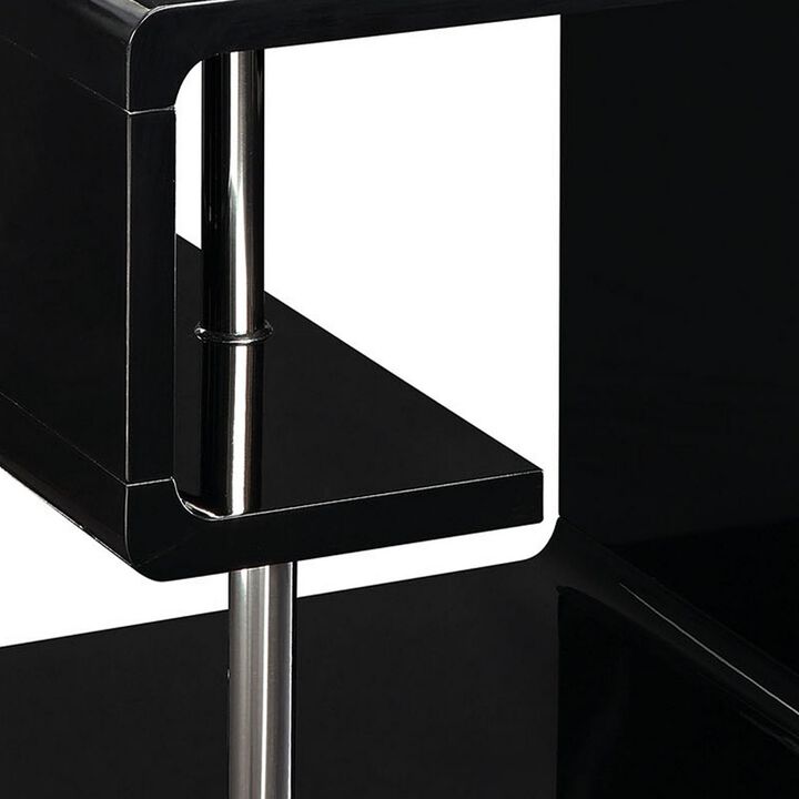 Ninove Contemporary Style End Table, Black-Benzara