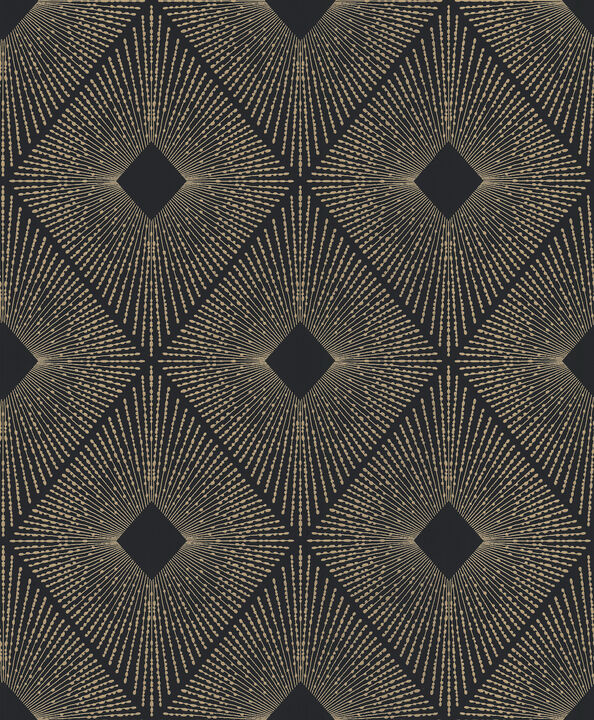 Harlowe Black & Gold Wallpaper