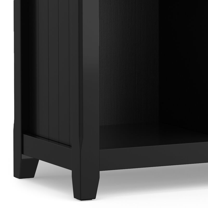 Acadian SOLID WOOD 57 inch Wide Transitional 8 Cube Storage Sofa Table in Black image number 7