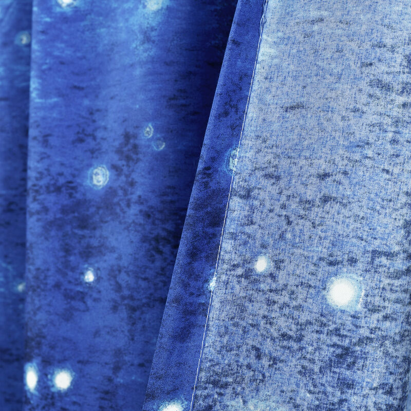 Make A Wish Space Star Ombre Window Curtain Panels Navy/White 52X84 Set image number 5