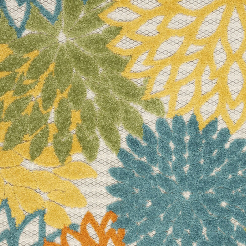HomeRoots Floral Indoor Outdoor Area Rug image number 5