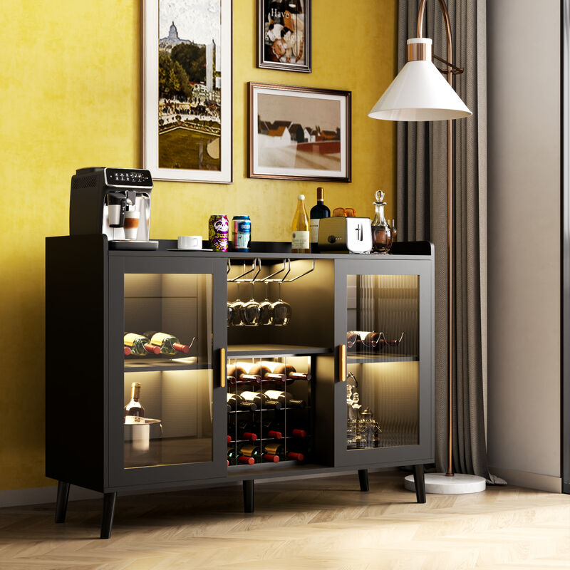 Merax Mordern Wine Bar Cabinet Kitchen Buffet Sideboard