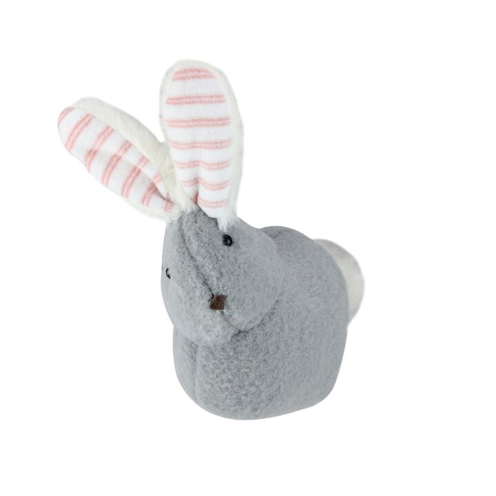 8" Gray and White Plush Dove Bunny Rabbit Easter Spring Tabletop Figurine