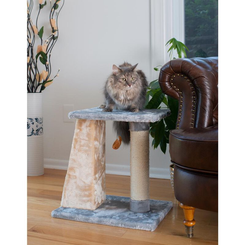 Armarkat Two-Level Platform Real Wood Scratcher W Sisal Carpet Board