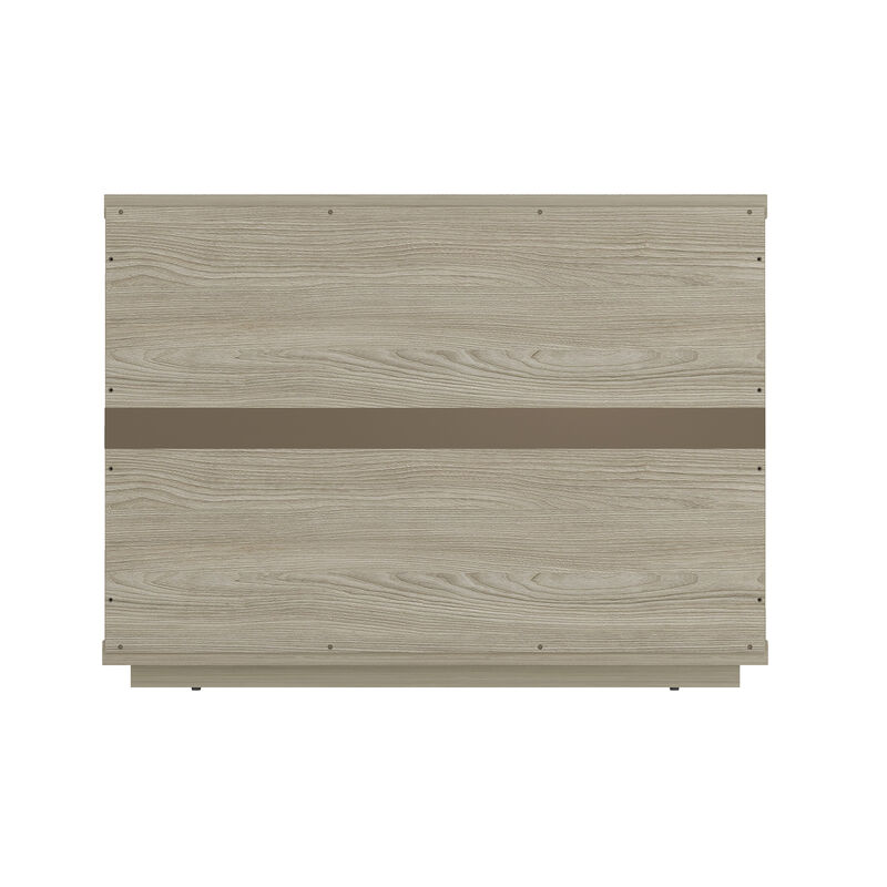 Evelyn Wide 1-Drawer Nightstand in Gray