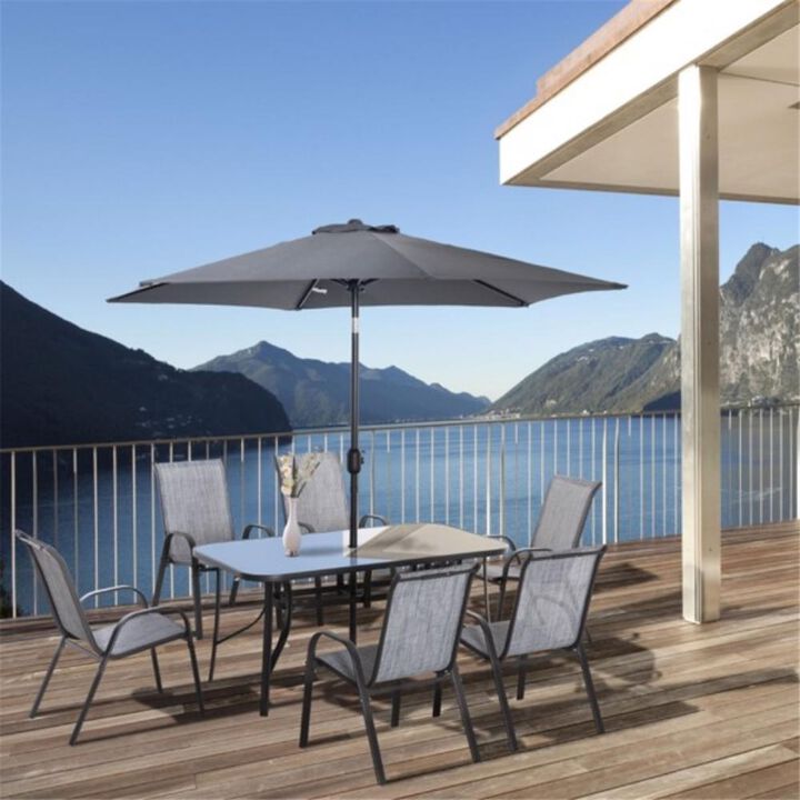 Outdoor Dining Table & Chair Set Patio Furniture for Garden, Deck & Backyard