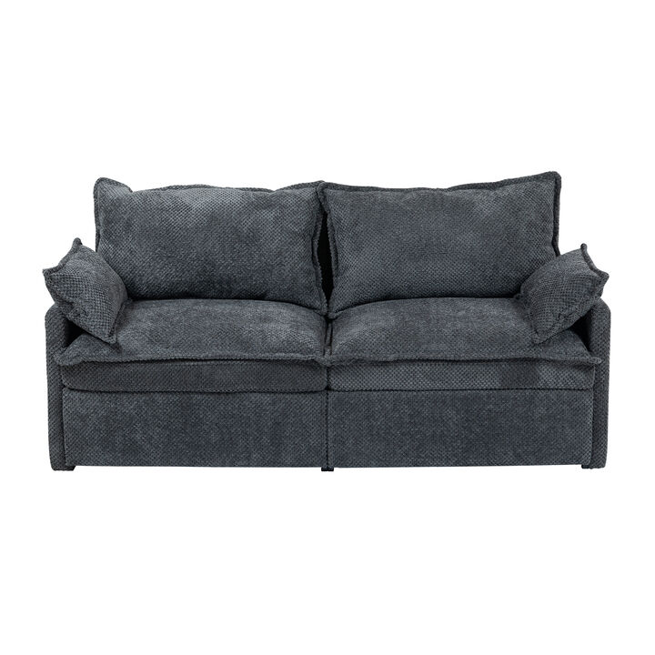 Merax 3-in-1 Corduroy Convertible Sleeper Sofa Couch