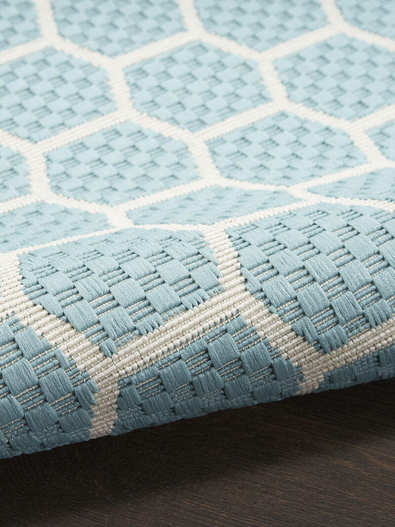 Twist Reversible TWS01 Aqua 2'2" x 10' Rug