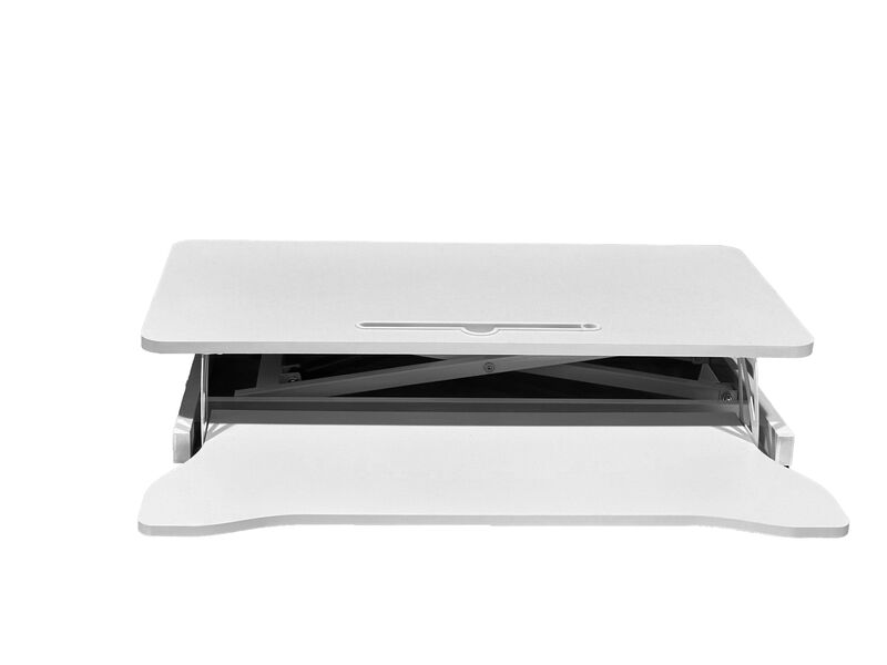 32 Inch Desk Converter, Height Adjustable Sit to Stand Riser, Dual Monitor and Laptop Workstation with Wide Keyboard Tray, White,standing desk,Gift for Mother's day
