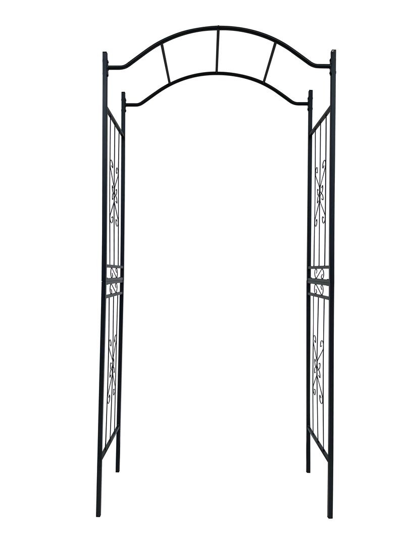 Metal Garden Arch Climbing Plants Support Arch Outdoor Black Garden Arbors image number 3