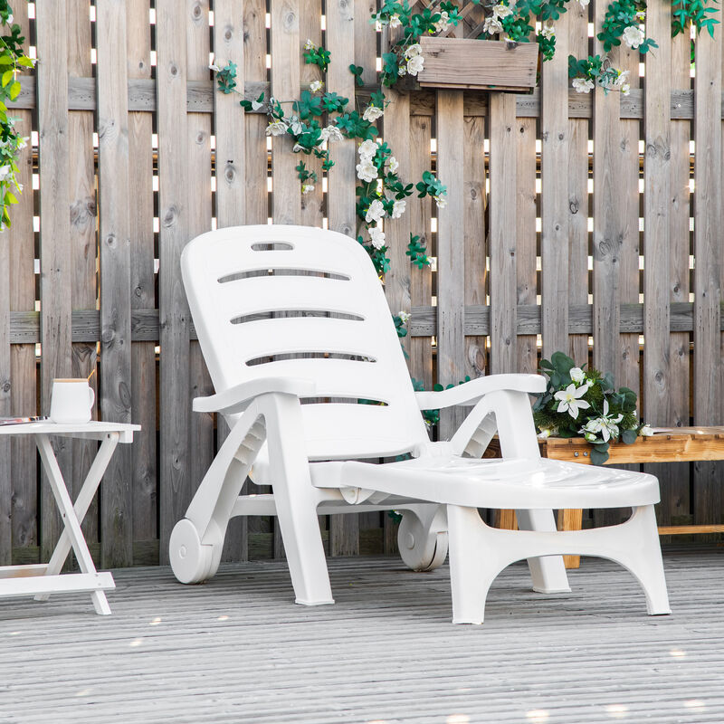 Hivvago 5-Level Reclining Chaise Lounge for Outdoor Use image number 1