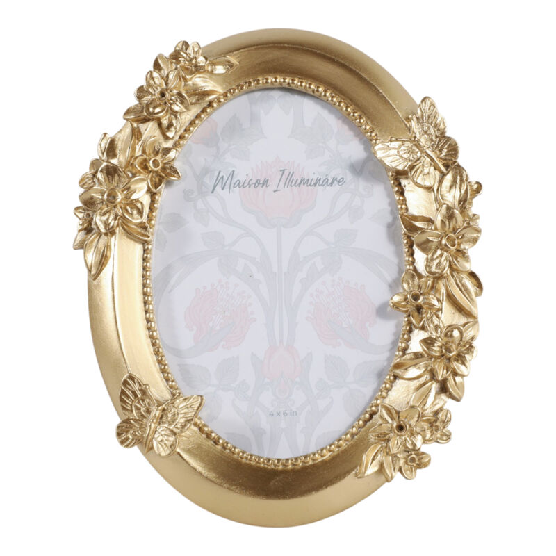 4x6 Oval Flower & Butterfly image number 0
