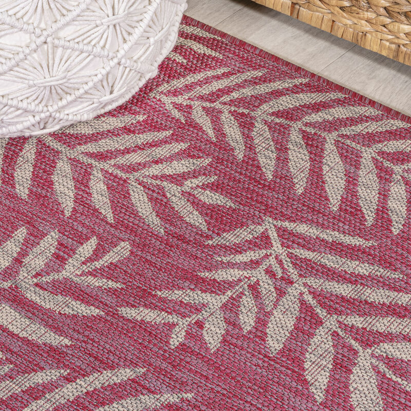 Nevis Palm Frond Square Indoor/Outdoor Area Rug