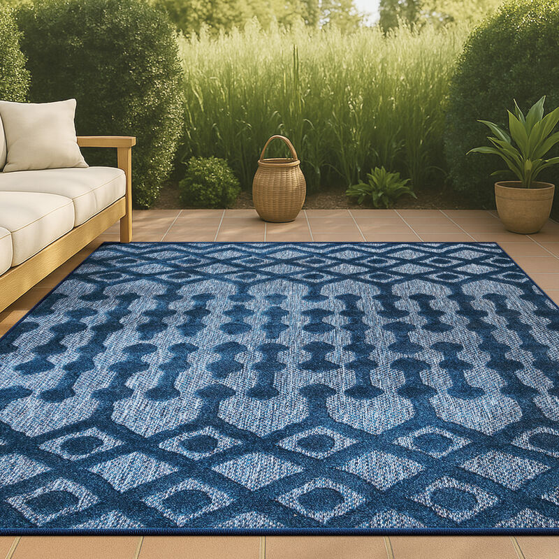 Peralta Moroccan Diamond Indoor/Outdoor Area Rug