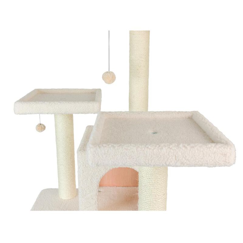 Armarkat Real Wood Cat Tree In Ivory, Jackson Galaxy Approved, Multi Levels With Ramp