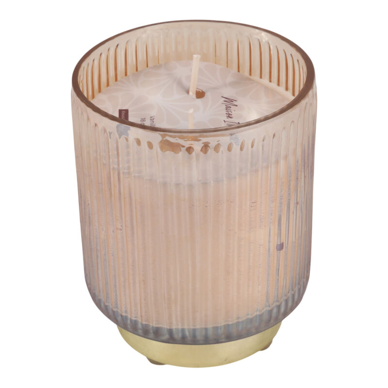 5" 18 Oz Vanilla Glass Candle image number 4