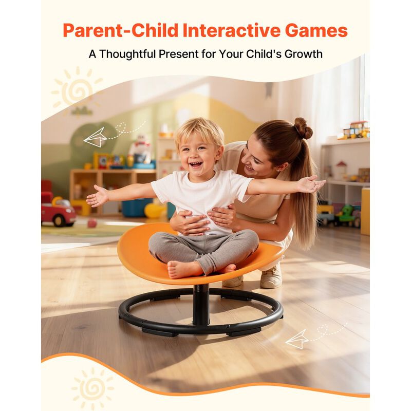Kids Swivel Chair 220 LBS Capacity Sensory Spinning Seat with Base image number 3