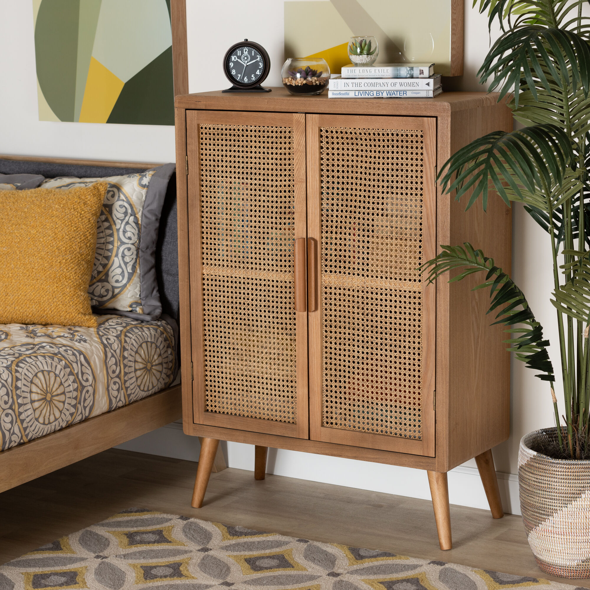非・バランス('01メディアボックス/日本ビクター/サンダンス・カンパニー) Baxton Studio Alina Mid Century Medium Oak Finished Wood 2 Door
