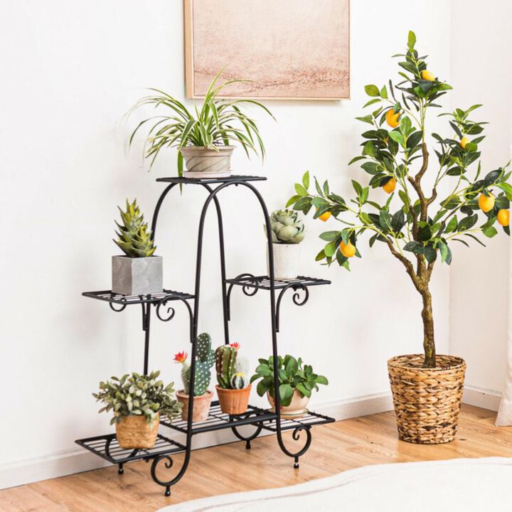 Hivvago 6-Tier Plant Stand with Adjustable Foot Pads
