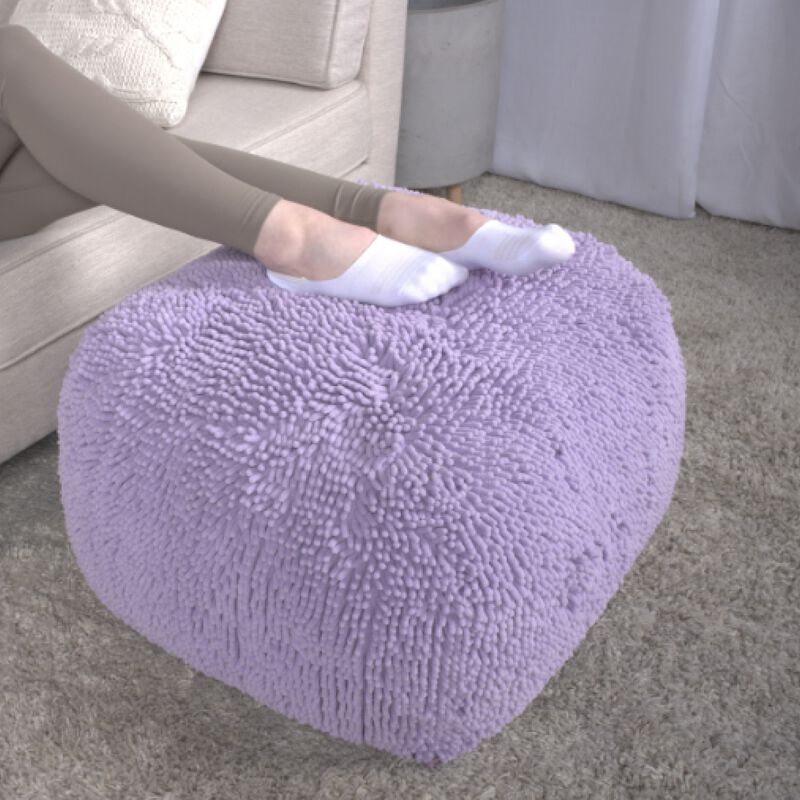 GOODSILO Spongy Microfiber Square Pouf for Comfortable Seating and Stylish Decor image number 3