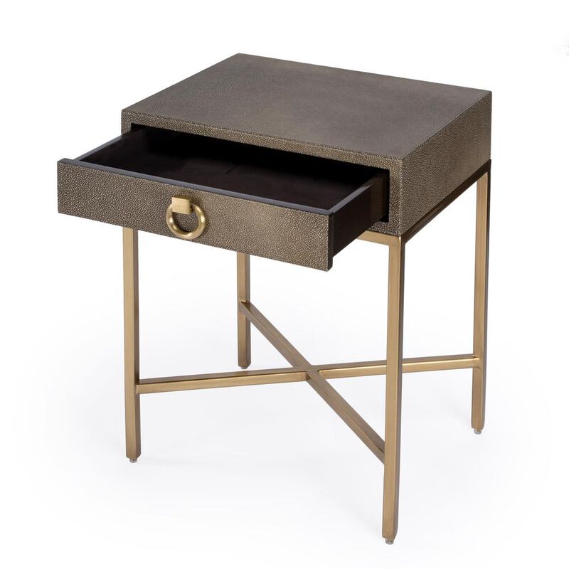 Butler Specialty Sullia One Drawer End Table, Gold