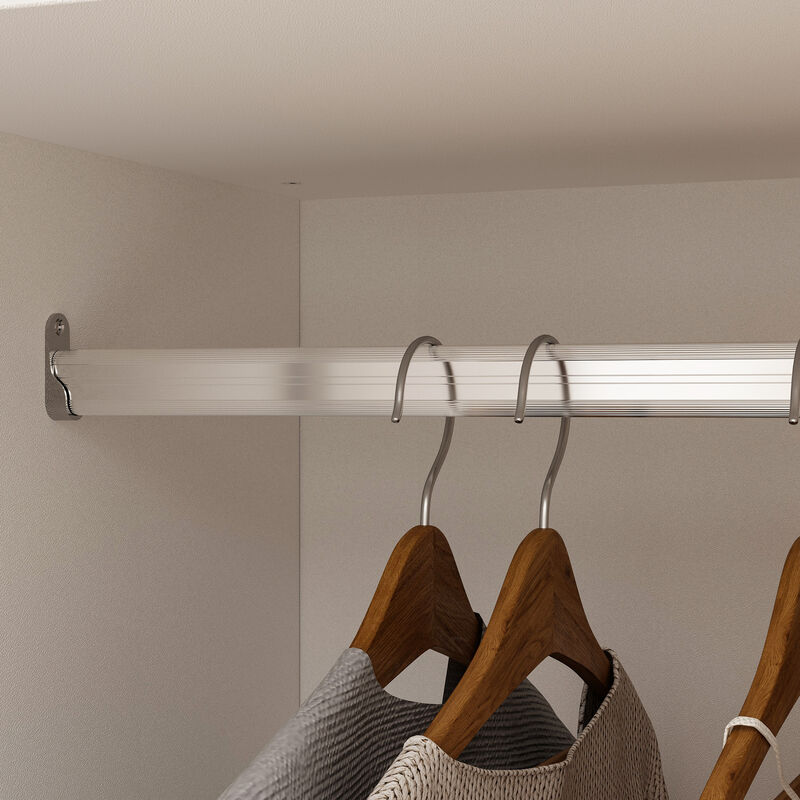 FUFU&GAGA Four-Door Wardrobe with Six Drawers and Top Cabinet (63" W x 19.7" D x 94.5" H),White