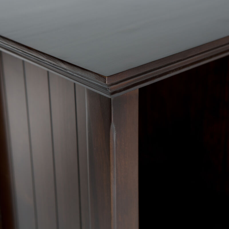 Acadian SOLID WOOD 48 inch x 44 inch Transitional 9 Cube Bookcase and Storage Unit in Brunette Brown