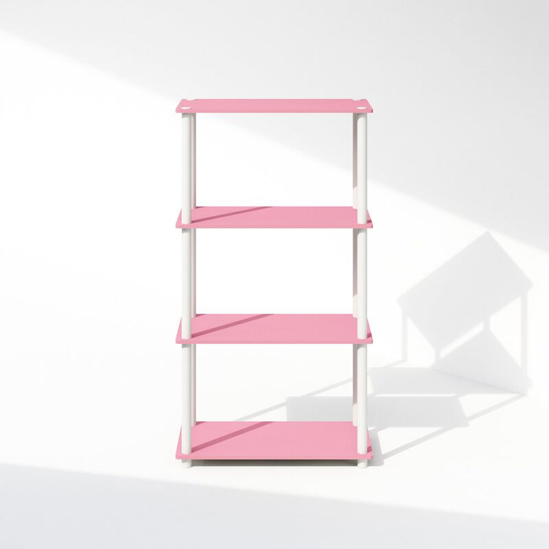 Turn-N-Tube 4-Tier Multipurpose Shelf Display Rack, Shelving Unit, Bookcase