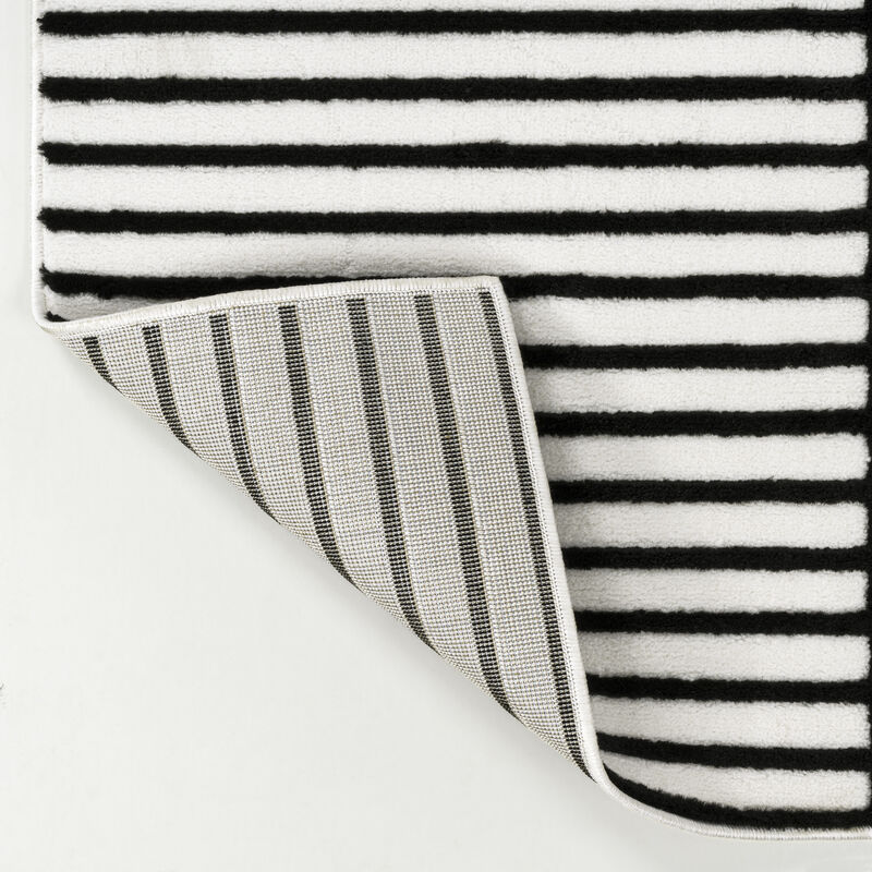 Anders MidCentury Modern Arch Stripe Two-Tone High-Low Indoor Area Rug