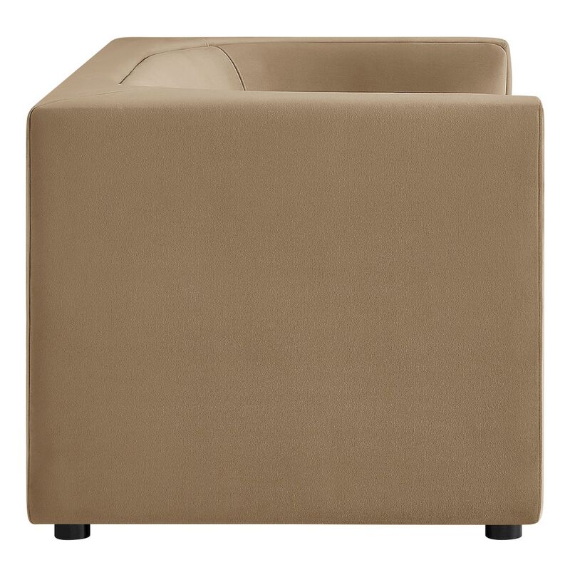 Hilda 67" Curved Back Performance Velvet Loveseat image number 3