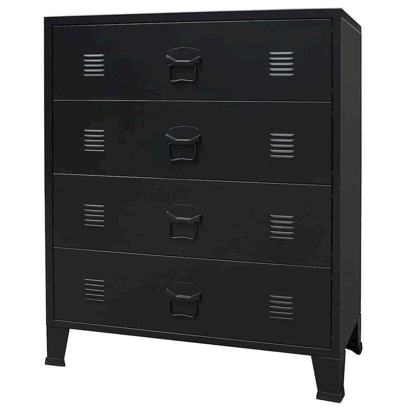 Chest Of Drawers Black Sheet Metal Medium Chest Of Drawers