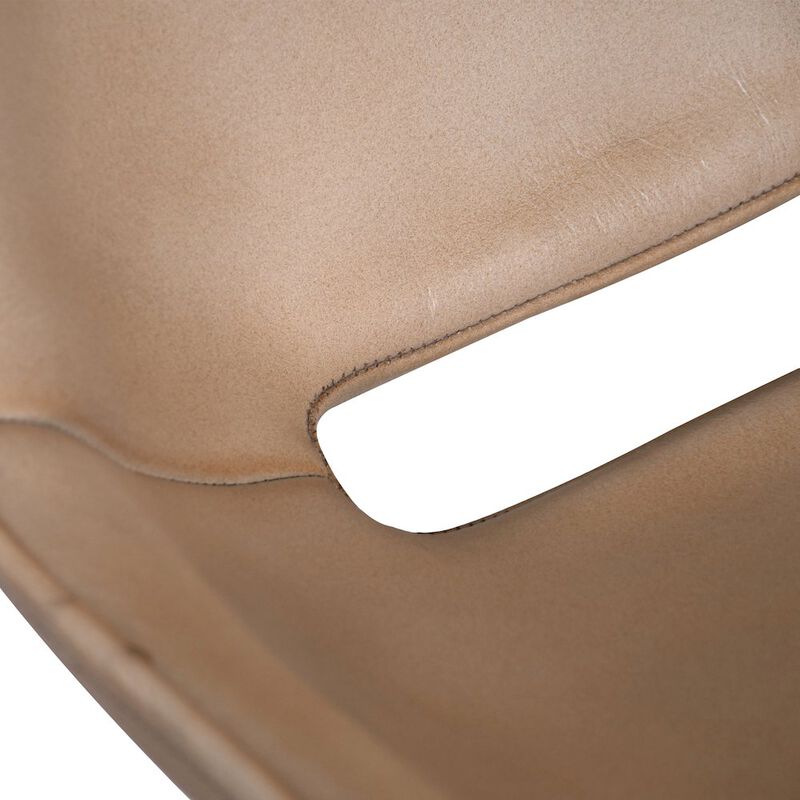 World Interiors Brisbane Stanley Leather Dining Chair in Dusty Tan