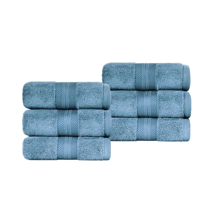 6 Pack Turkish Cotton Hand Towels Set, Soft Quick Dry Absorbent Towels for Bathroom Kitchen