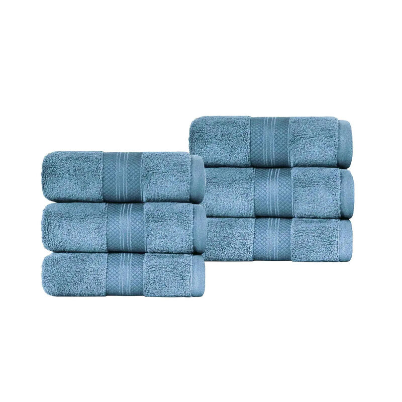 6 Pack Turkish Cotton Hand Towels Set, Soft Quick Dry Absorbent Towels for Bathroom Kitchen image number 0