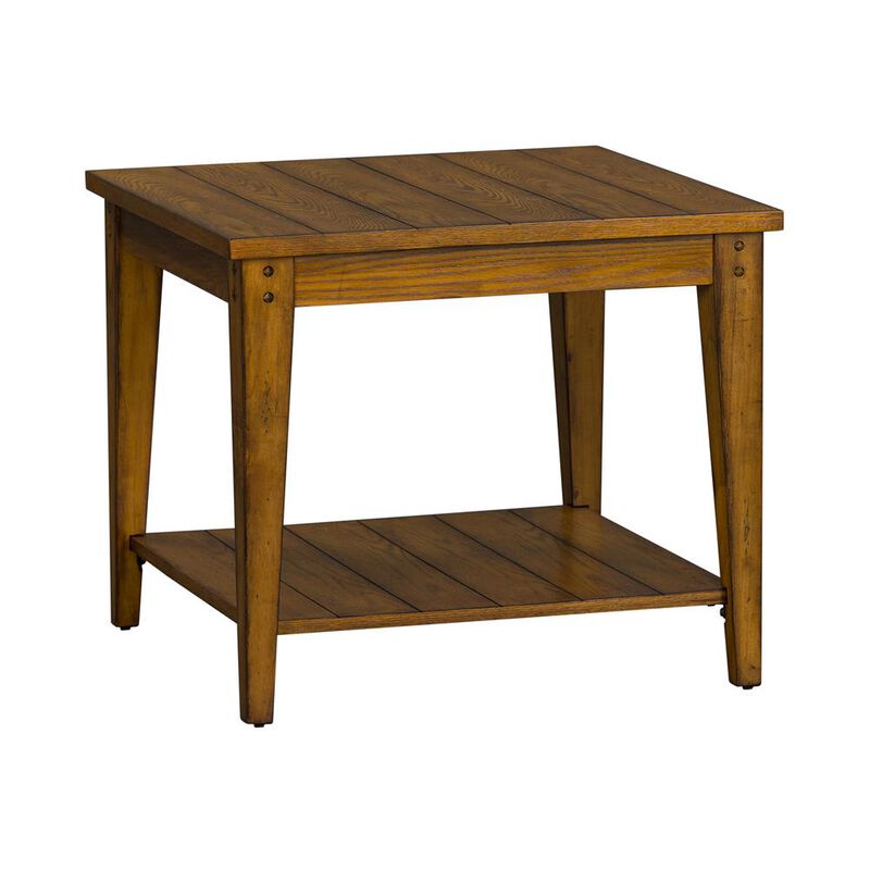 Liberty Furniture Lake House Square Lamp Table in Oak image number 0