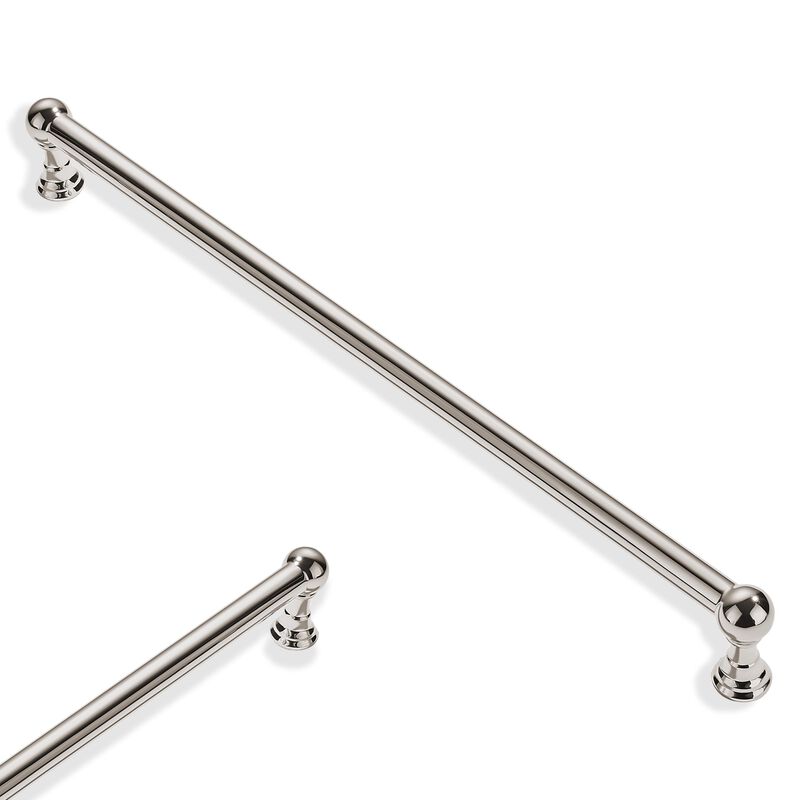 ZAUYX 2 Pack 12 Inch Hole Center Polished Nickel Cabinet pulls Solid Heavy Duty Drawer Handles Dresser Handles Cabinet Handles B