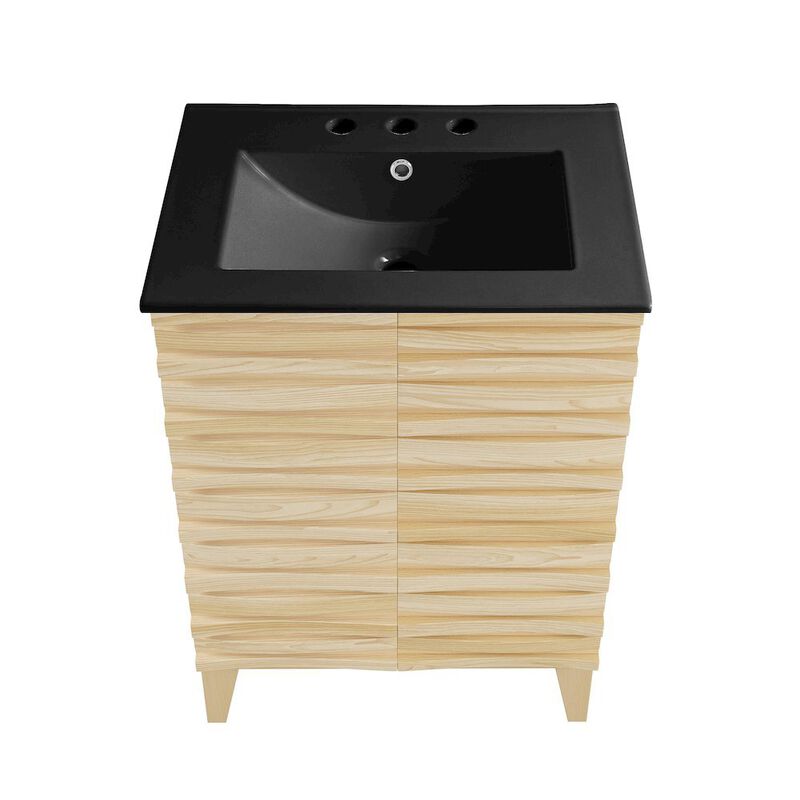 Cascade 24 in. Bathroom Vanity with 3-Hole Ceramic Sink Top image number 3