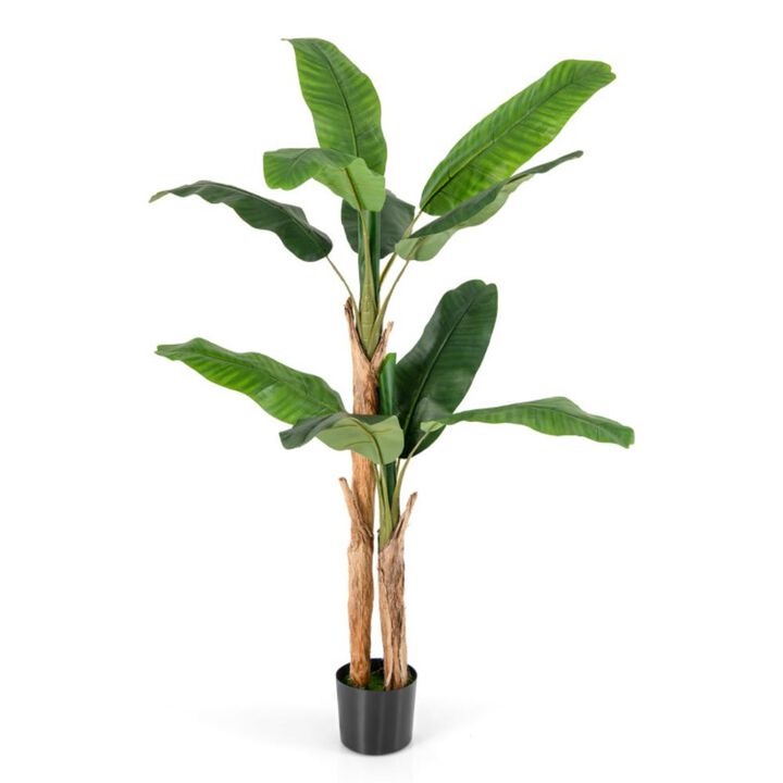 Hivvago 5.5/6.5 Feet Tall Artificial Banana Tree with 10/27 Large Leaves