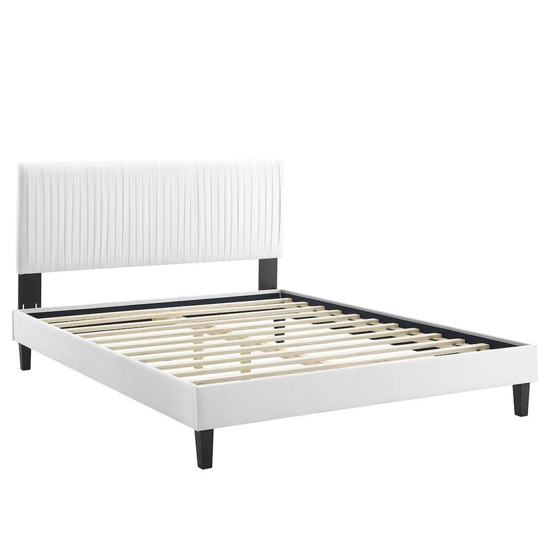 Peyton Performance Velvet Full Platform Bed image number 1