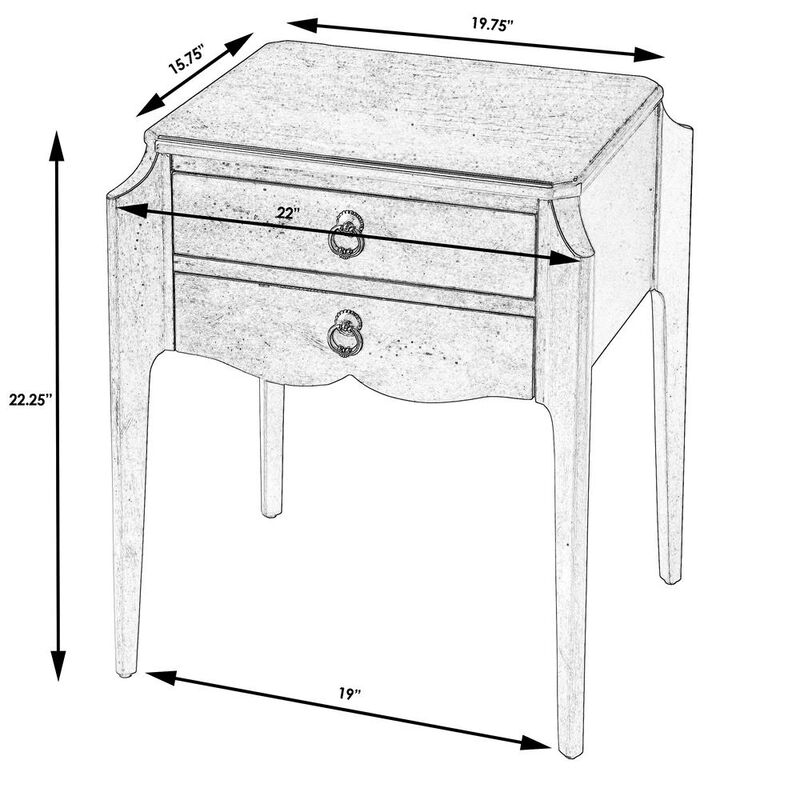 Butler Specialty Wilshire End Table, Dark Brown