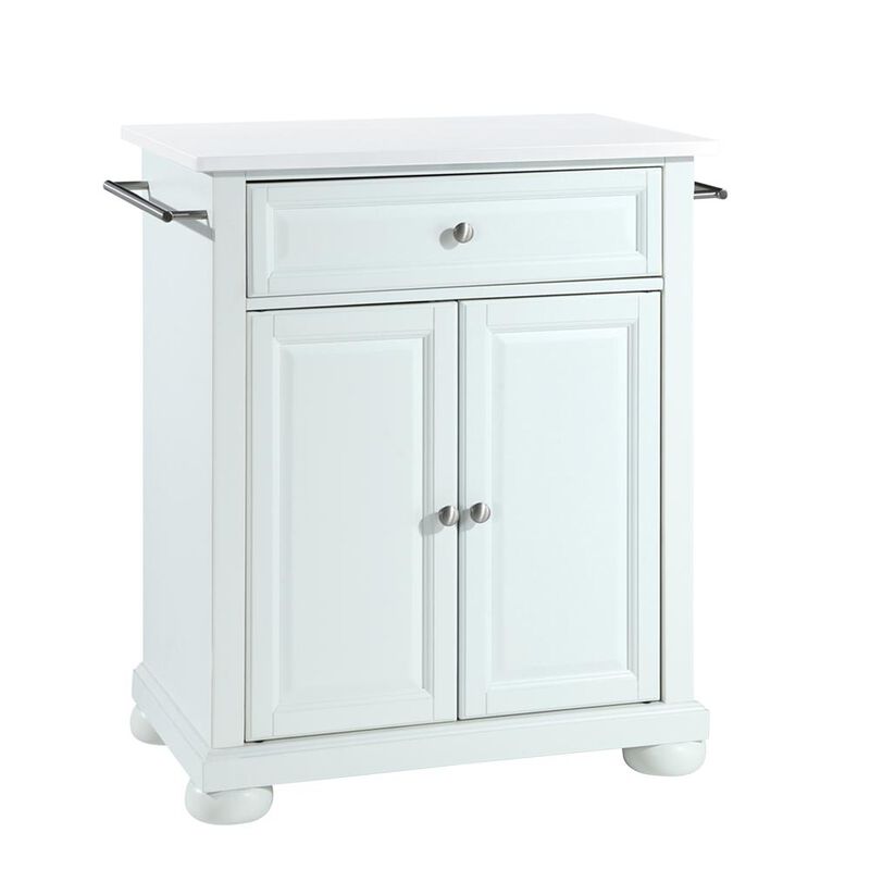 Crosley Furniture Alexandria Stone Top Portable Kitchen Island/Cart