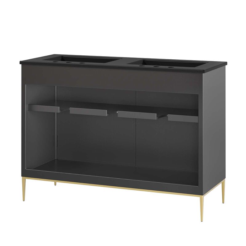 Awaken 48" Double Sink Bathroom Vanity image number 3