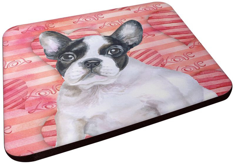 Caroline's Treasures French Bulldog Black White Love Decorative coasters, Multicolor