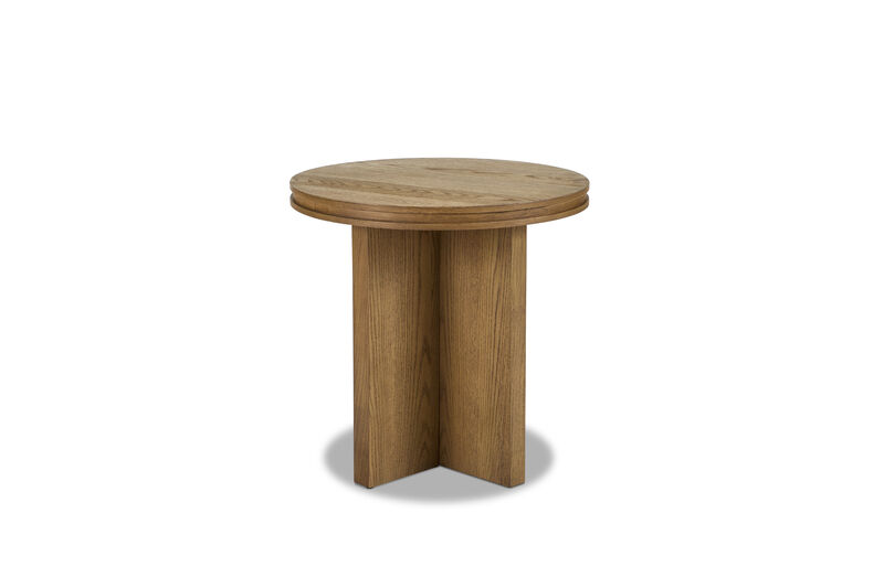 Waterfall Brown Round End Table
